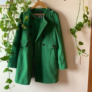 LANDS END Emerald green pea coat
